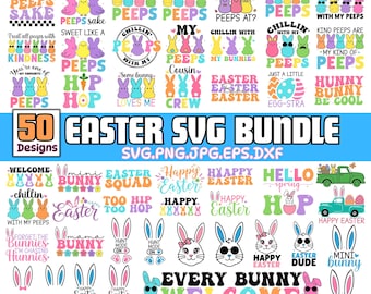 Easter SVG Bundle: 50 Bunny & Spring Designs (Digital Download