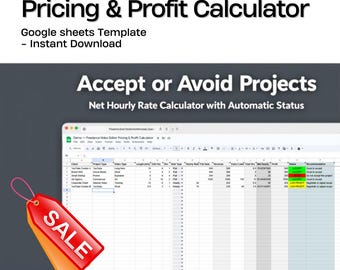 Freelance Video Editor Pricing & Profit Calculator Google Sheets Editable Spreadsheet