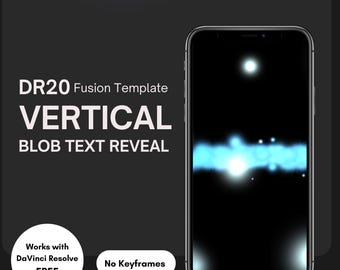 DaVinci Resolve 20 Fusion Title Template – Vertical Blob Text Reveal