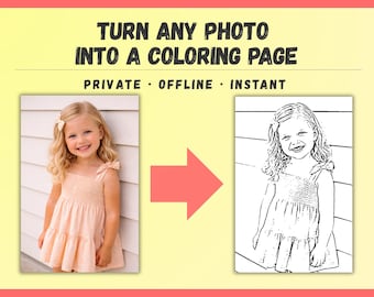 Photo to Coloring Page – Turn Your Photos into Printable Coloring Pages Instantly, Private & Offline