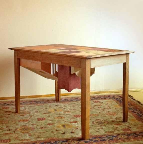 wooden musical table