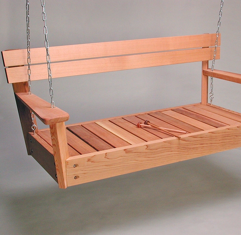 Musical Porch Swing columpio de madera hecho de cedro para la | Etsy