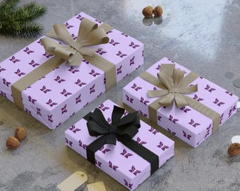 Pastel Aurora Butterfly Wrapping Paper - Light Purple Whimsical Gift Wrap