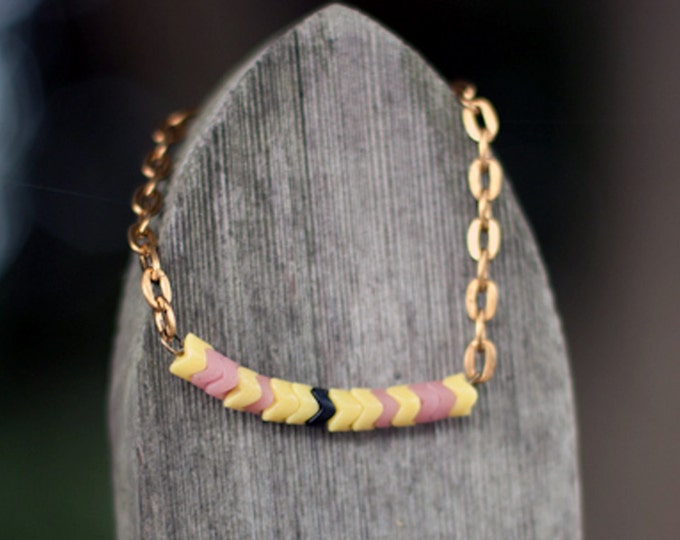 SALE Colorful African Snake Beads and Vintage Chain Bracelet Etsy