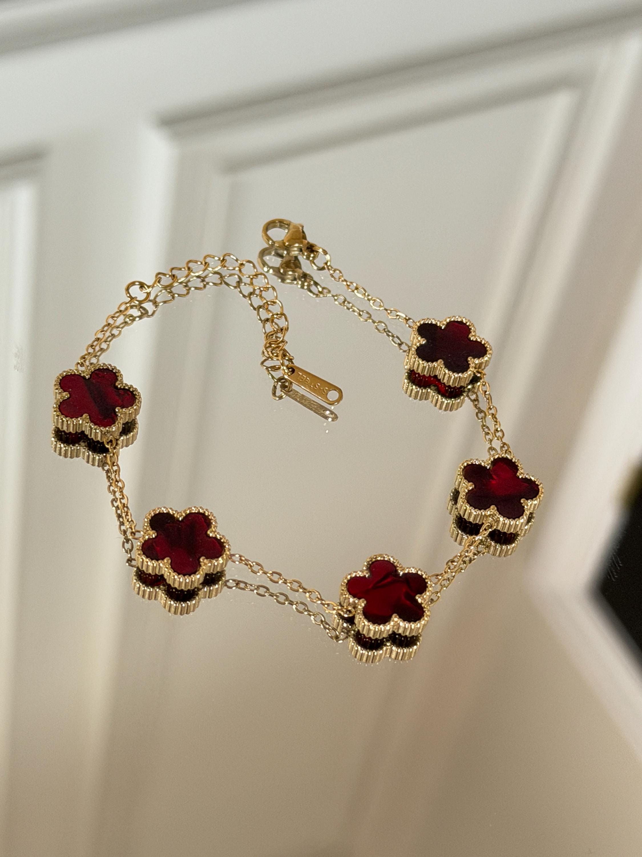 Black clover bracelet - Etsy 日本