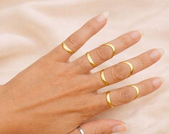 Elegante gouden zwanenhalsspalk artritis ringset | Verstelbare ondersteuning voor hypermobiliteit | Minimalistische mallet-vingergewrichtsieraden | Knokkelring