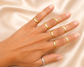 Elegant Gold Swan Neck Splint Arthritis Ring Set | Adjustable Hypermobility Support | Minimalist Mallet Finger Joint Jewelry | Knuckle Ring