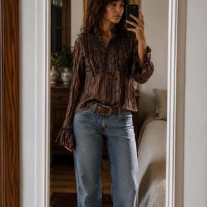 2000s Ruffle Blouse - Etsy Canada