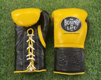 Custom No Boxing No life Gloves, Handmade Vintage Sparring Gloves ,personalized gift | boxing gift, leather boxing gloves