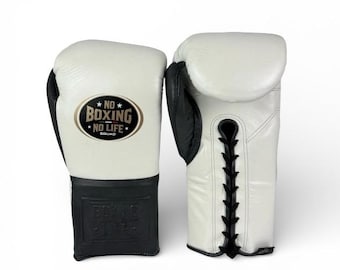 No Boxing No Life Leather Boxing Gloves Customized Training Gloves for Fighters,Handmade personalised fight gloves | gift for Boxing lovers