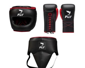 Fly Boxing Set – Handmade Professional boxing set for boxers | Leather boxing set | leather boxing gloves | training gloves | Sparring set