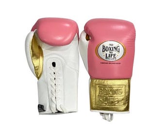 Guantes de boxeo personalizados "No Boxing No life" hechos a mano, guantes de sparring vintage, guantes NBNL personalizados / regalo de boxeo, guantes de boxeo de cuero