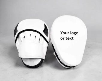 Manoplas de boxeo personalizadas / Guantes de boxeo de cuero de vaca / Manoplas de boxeo – Equipos de gimnasio, Regalo de boxeo personalizado, Almohadilla de kickboxing