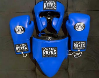 Conjunto de boxeo personalizado Cleto Reyes – Equipo de lucha personalizado hecho a mano / conjunto de boxeo / guantes de cuero de vaca con cordones, guantes de sparring, regalos de boxeo