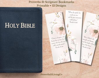 Proverbs 31 Bookmarks Printable | Scripture Bookmarks for Women