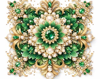 Paquete de imágenes prediseñadas de mandalas de lujo, arte de mandalas con gemas de cristal imprimible, diseño de sublimación de alta calidad, descarga digital JPG para revistas basura