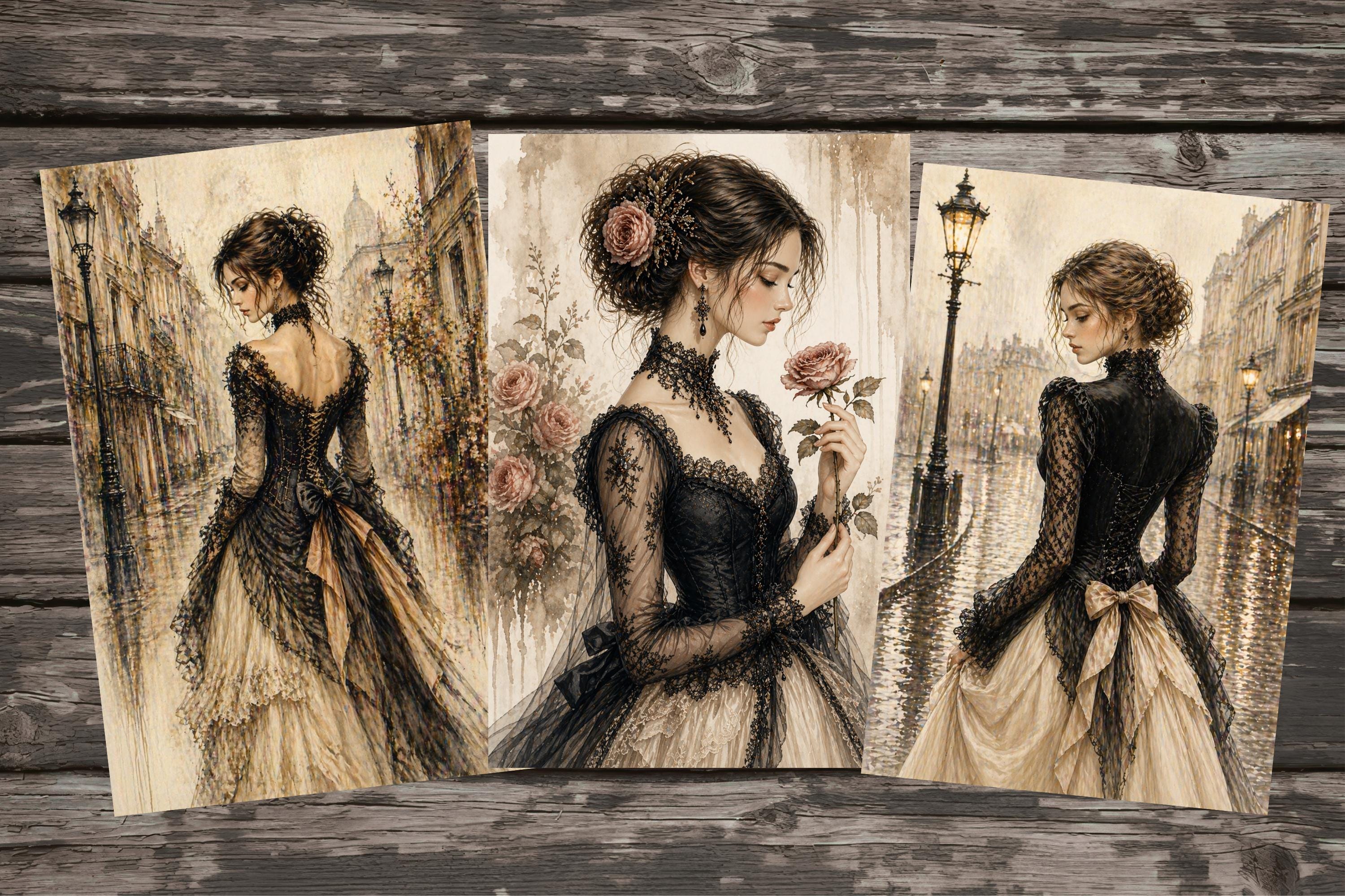 Victorian Ladies Junk Journal Kit – Vintage Women Ephemera, Romantic ...