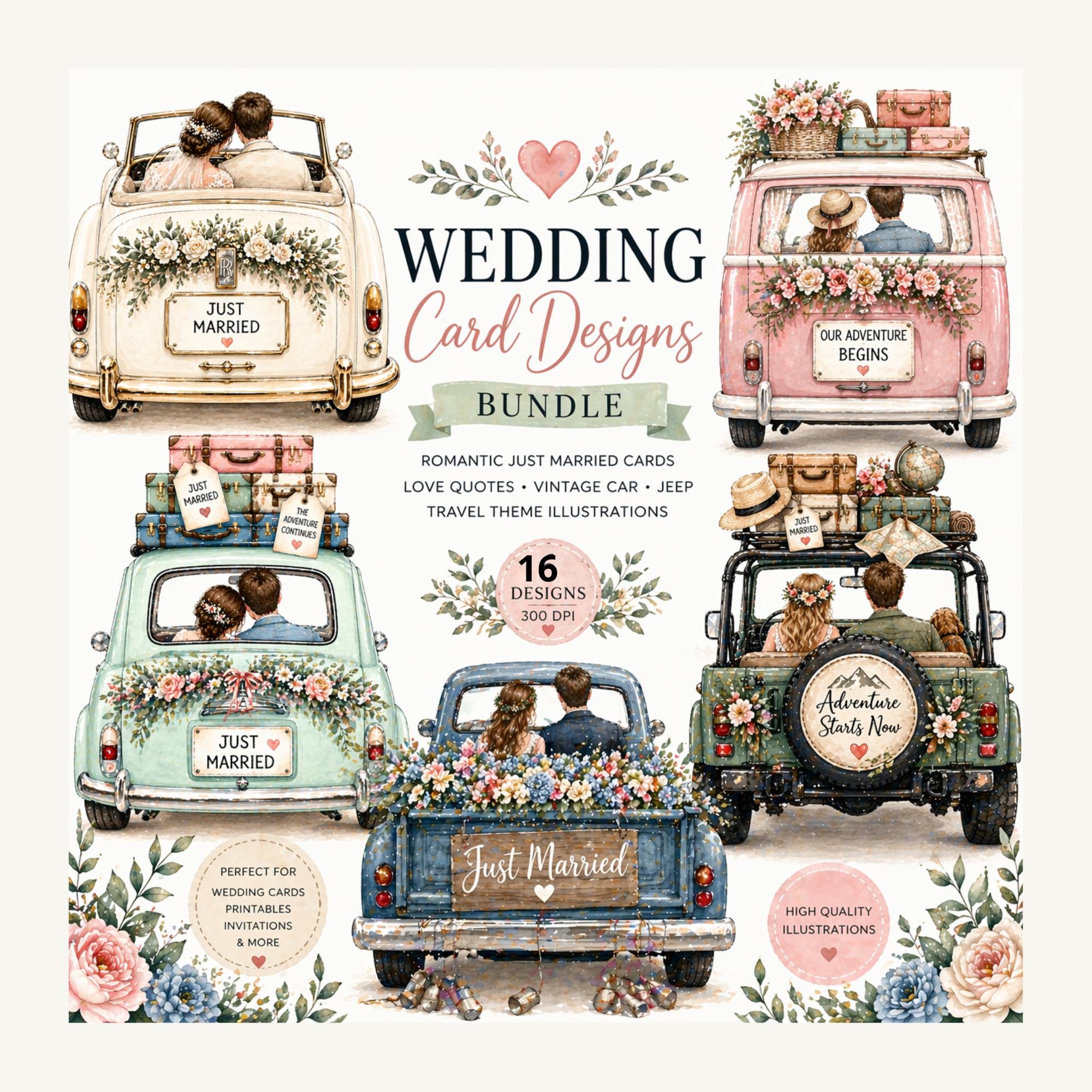 Just married card - Etsy 日本