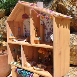 Plafonnier Miniature Laiton échelle 1/12 – Lustre Rose Pour Maison De Poupée – MiniLAND éclairage Maison Poupée 1/12