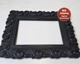 Gothic, Picture Frame, STL Files, Gothic Home Decor, 3D Print Files, Photo Frame