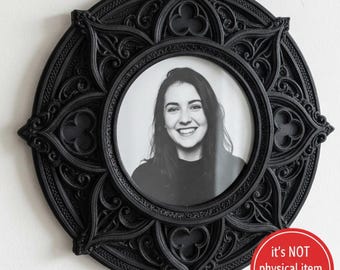 Gothic, Picture Frame, STL Files, Gothic Home Decor, Vintage Frame, Photo Frame