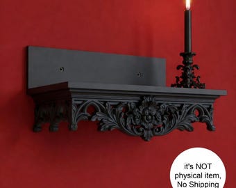 Gothic Home Decor, BookShelf, Shelf Decor, Wall shelf, Shelf Decor, Wall Shelves