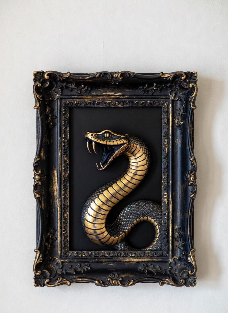 Snake Photo Frame Gothic Snake Frame STL | 3D Printable Mirror Frame | Witchy Frame ...