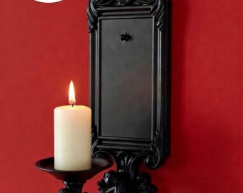 Gothic Candle Holder, Shelf Decor | 3D Print Files, Gothic Home Decor, Candle Holders