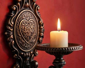 Gothic Candle Holder, Shelf Decor | 3D Print Files, Gothic Home Decor, Candle Holders