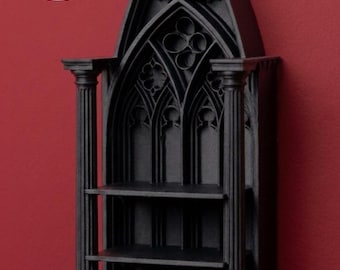 Gothic Wall Shelf, Gothic Home Decor, 3D Print Files, Shelves, STL Files, BookShelf