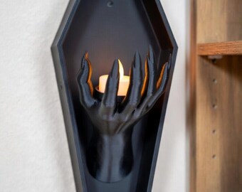 Gothic Coffin Candle Holder – Gothic Home Decor - 3D Print Files- Candle Sconce
