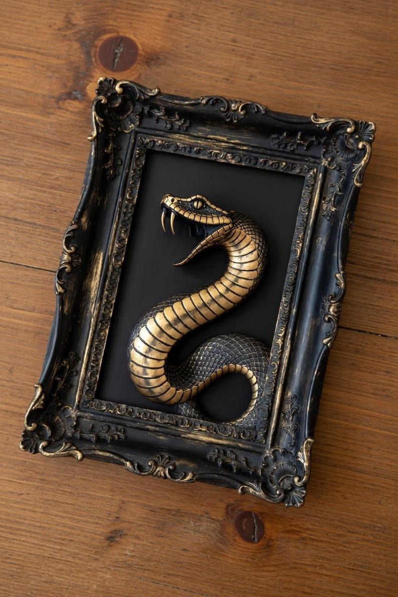 Snake Photo Frame Gothic Snake Frame STL | 3D Printable Mirror Frame | Witchy Frame ...