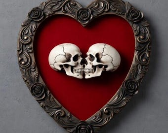 Heart Picture Frame, STL Files, Gothic Home Decor, 3D Print Files, Photo Frame