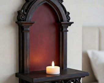 Gothic Wall Candle Holder, STL Files, Gothic Home Decor, 3D Print Files, Candle Sconce