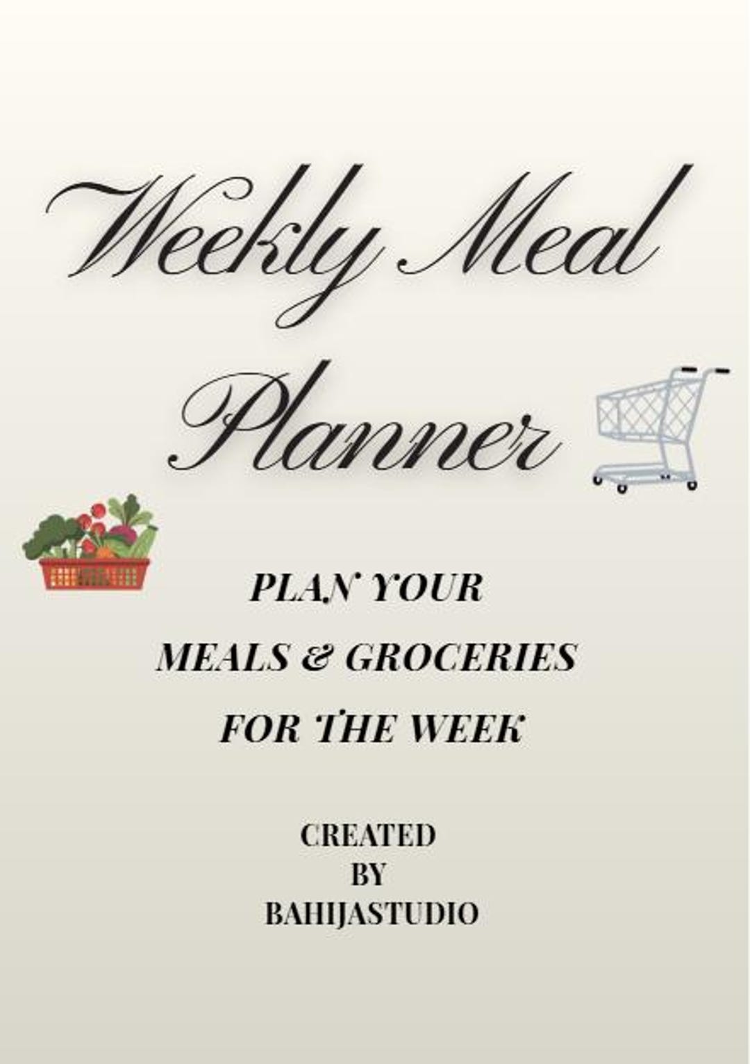 Weekly Meal Planner Printable – Meal Planning & Grocery List – A4 PDF ...