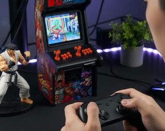 Mini Retro Arcade Console – Desktop Arcade Cabinet – Classic Fighting Game Style