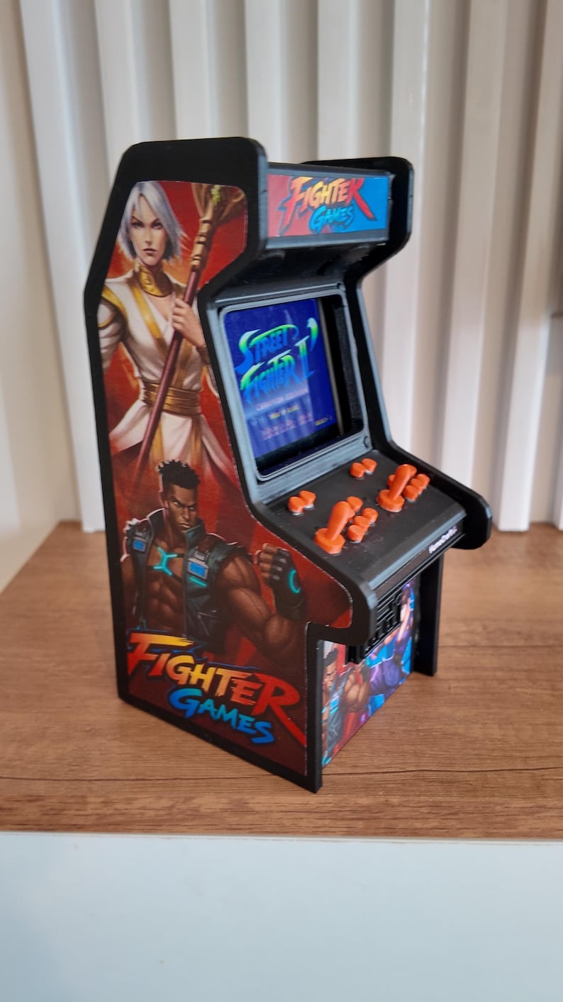 Mini Retro Arcade Console – Desktop Arcade Cabinet – Classic Fighting ...