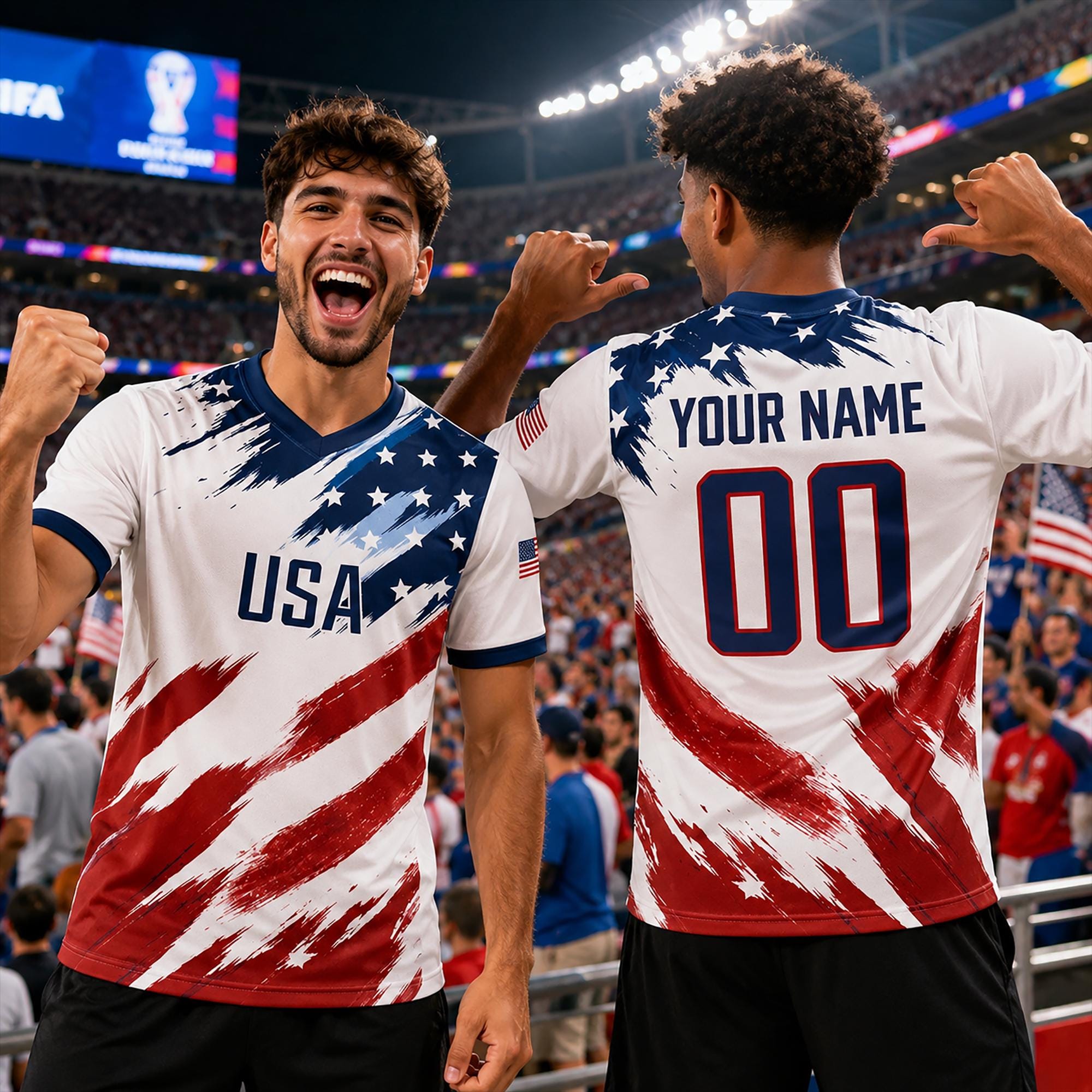 Discover World Cup 2026 Soccer Jersey, USA Football Shirt, Custom Name Number Jersey, Futbol Fan Jersey, Patriotic Sportswear
