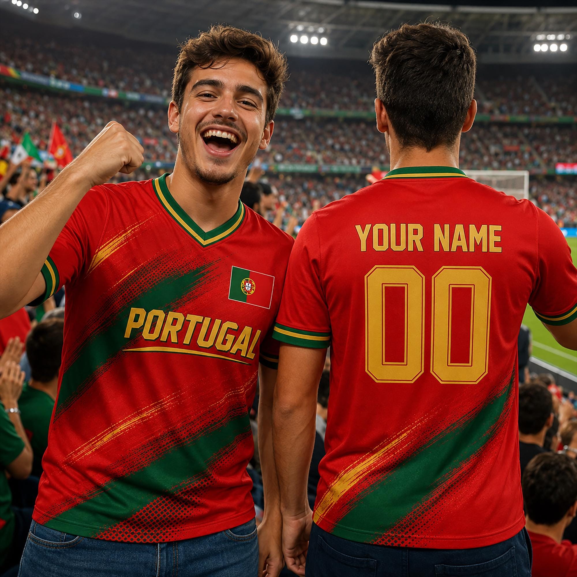 Discover World Cup 2026 Soccer Jersey, Portugal Football Shirt, Custom Name Number Jersey, Futbol Fan Jersey, Patriotic Sportswear
