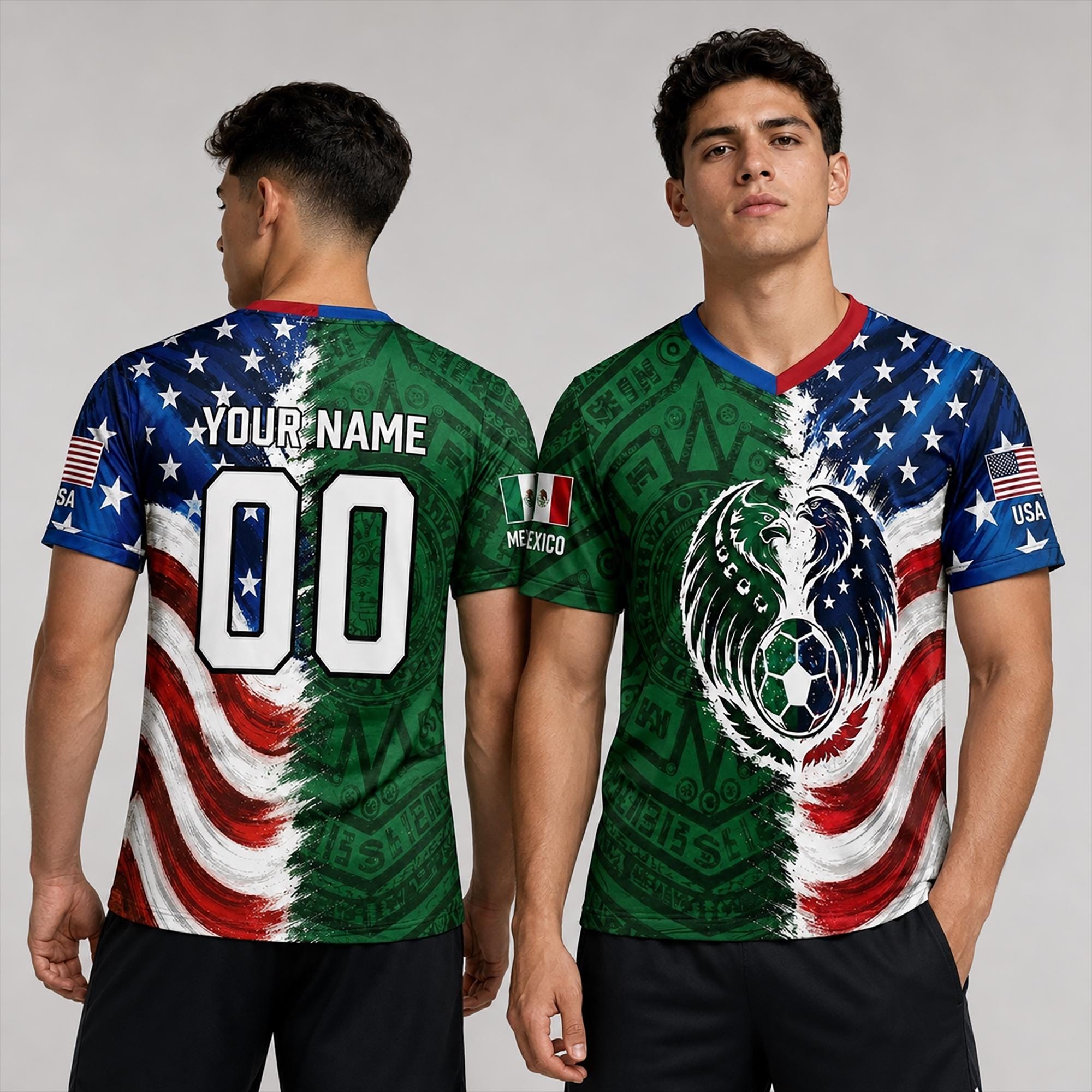 Discover World Cup 2026 Soccer Jersey, Mexico USA Football Shirt, Custom Name Number Jersey, Futbol Fan Jersey, Patriotic Sportswear