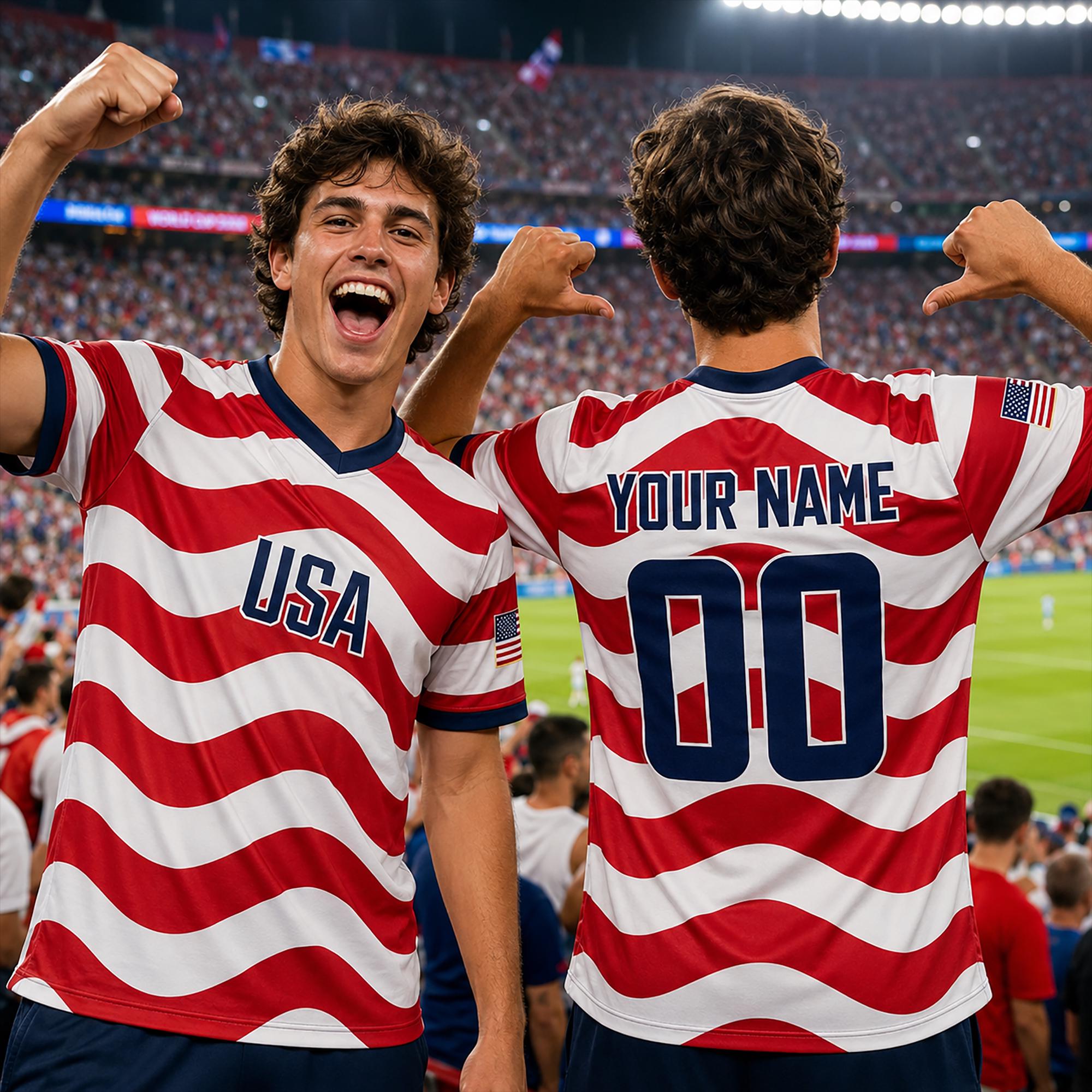 Discover World Cup 2026 Soccer Jersey, USA Football Shirt, Custom Name Number Jersey, Futbol Fan Jersey, Patriotic Sportswear