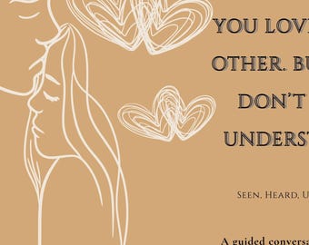 Couples Conversation Workbook Guided Questions Emotional Intimacy Communication Relationship Therapy Valentine Gift Printable PDF