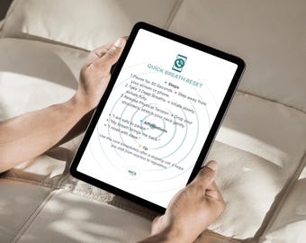 Grounding Cards Printable – Anxiety Reset Tool, 5-4-3-2-1 Grounding Exercise PDF