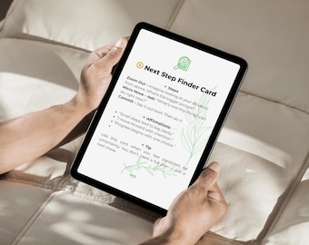 Mental Clarity Worksheet Printable – Overthinking Help, Anxiety Reset Exercise PDF