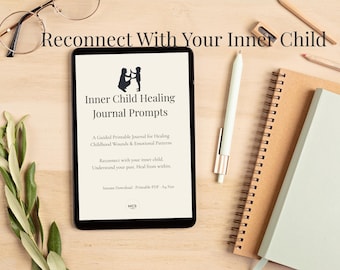 Inner Child Healing Journal Prompts Printable PDF for Self Reflection and Emotional Healing