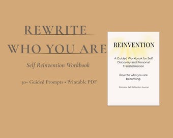 Self Discovery Workbook Printable, Self Reflection Worksheet, Personal Growth Inner Healing Journal PDF