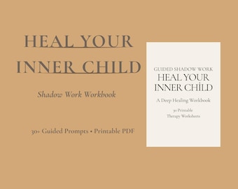 Shadow Work Workbook Printable PDF, Trauma Therapy Worksheets, Self Healing Journal Prompts