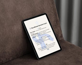 Mental Clarity Cards Printable – Overthinking Relief, Anxiety Coping Tool PDF