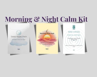 Morning and Night Routine Kit Printable – Anxiety Calm, Sleep and Reset PDF