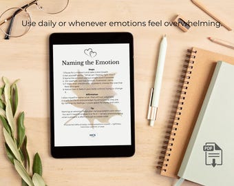 Panic Attack Log Printable – Emotional Check-In Worksheet, Anxiety Tracker PDF